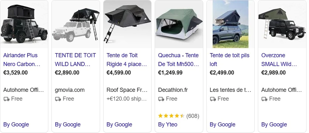 Rooftop tent in cold wet conditions